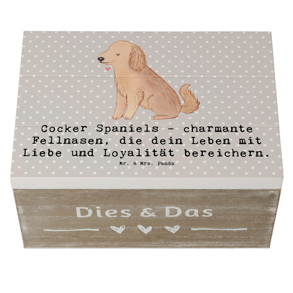 Holzkiste Cocker Spaniel Liebe Schatzkiste, Dekokiste, Geschenkbox, Aufbewahrungsbox, XXL, Truhe, Erinnerungsbox, Holzkiste, Kiste, Geschenkdose, Erinnerungskiste, Schatulle, Hund, Hunderasse, Rassehund, Hundebesitzer, Geschenk, Tierfreund, Schenken, Welpe