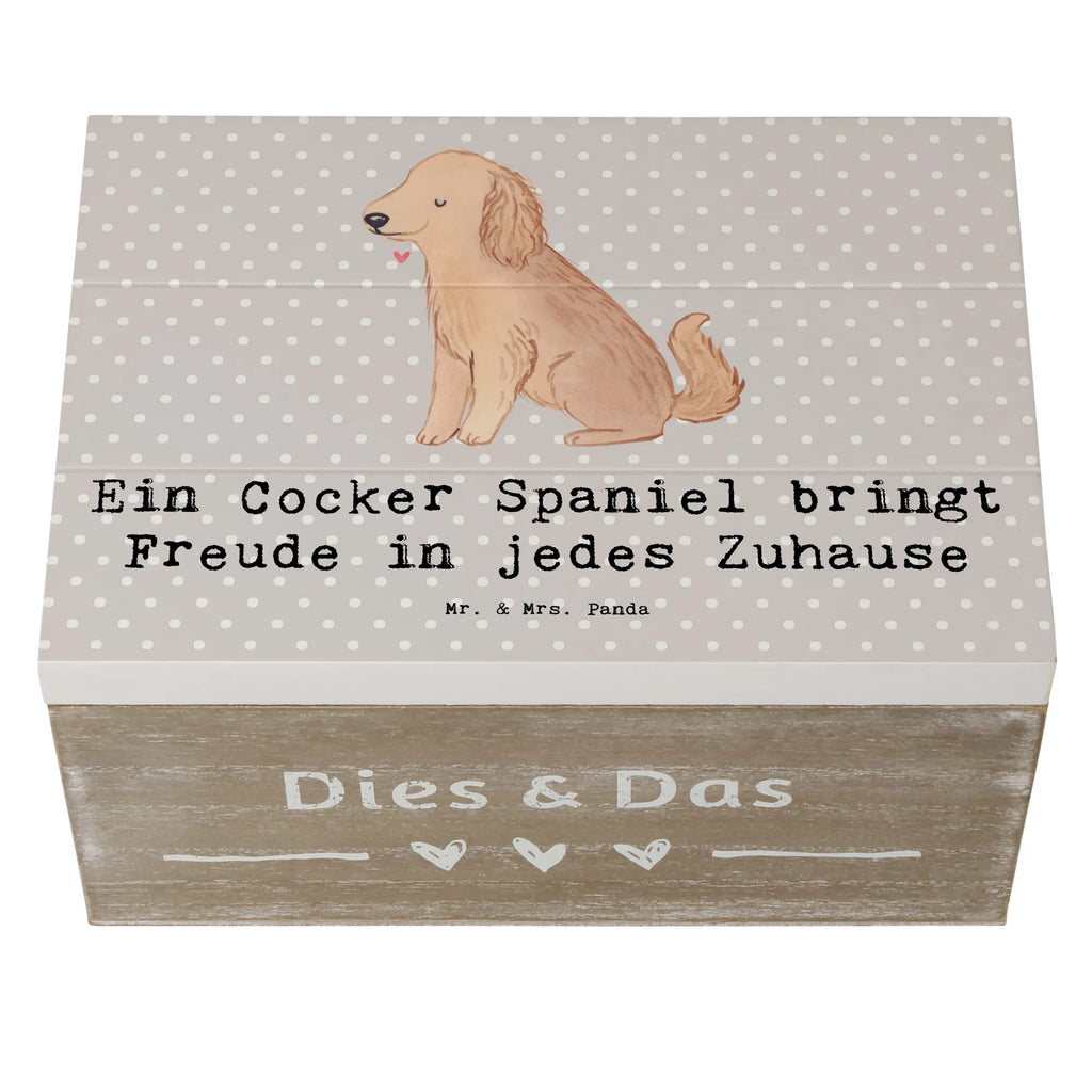 Holzkiste Cocker Spaniel Freude Aufbewahrungsbox, Erinnerungskiste, Schatzkiste, Schatulle, Erinnerungsbox, Holzkiste, XXL, Dekokiste, Truhe, Kiste, Geschenkdose, Geschenkbox, Hund, Hunderasse, Rassehund, Hundebesitzer, Geschenk, Tierfreund, Schenken, Welpe