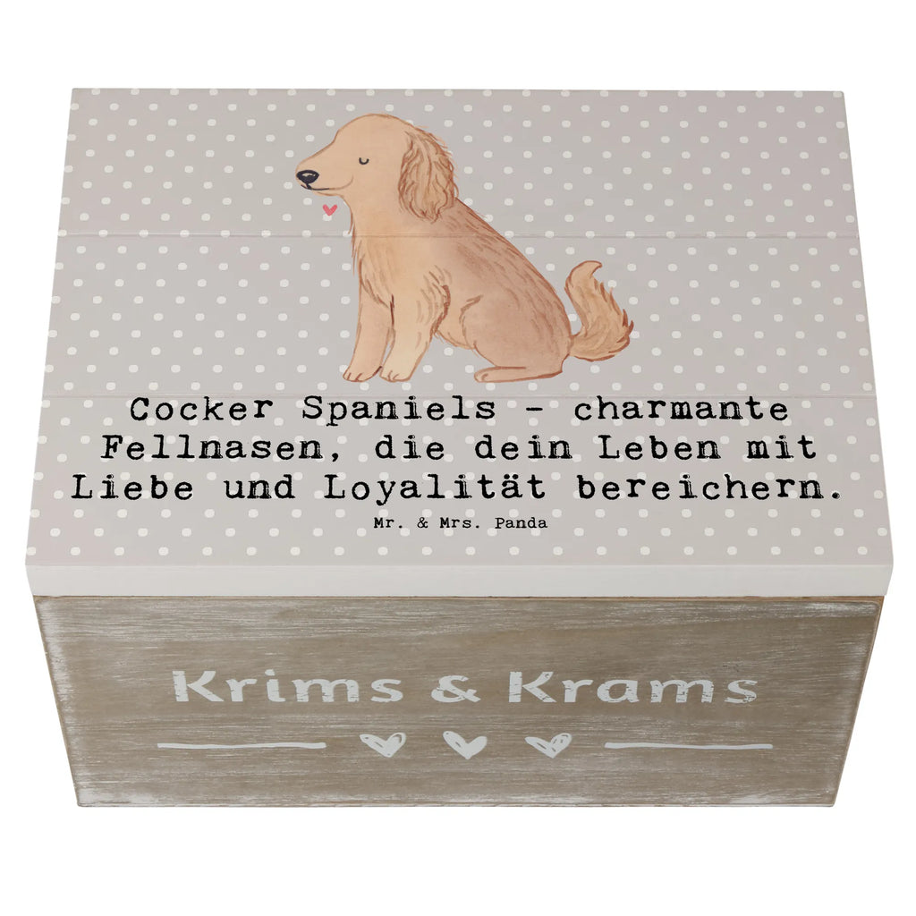 Holzkiste Cocker Spaniel Liebe Schatzkiste, Dekokiste, Geschenkbox, Aufbewahrungsbox, XXL, Truhe, Erinnerungsbox, Holzkiste, Kiste, Geschenkdose, Erinnerungskiste, Schatulle, Hund, Hunderasse, Rassehund, Hundebesitzer, Geschenk, Tierfreund, Schenken, Welpe