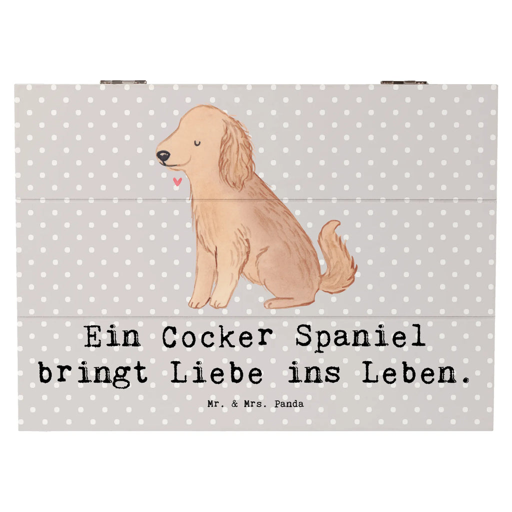 Holzkiste Liebe Cocker Spaniel Erinnerungsbox, XXL, Geschenkbox, Dekokiste, Holzkiste, Schatzkiste, Truhe, Erinnerungskiste, Schatulle, Geschenkdose, Aufbewahrungsbox, Kiste, Hund, Hunderasse, Rassehund, Hundebesitzer, Geschenk, Tierfreund, Schenken, Welpe