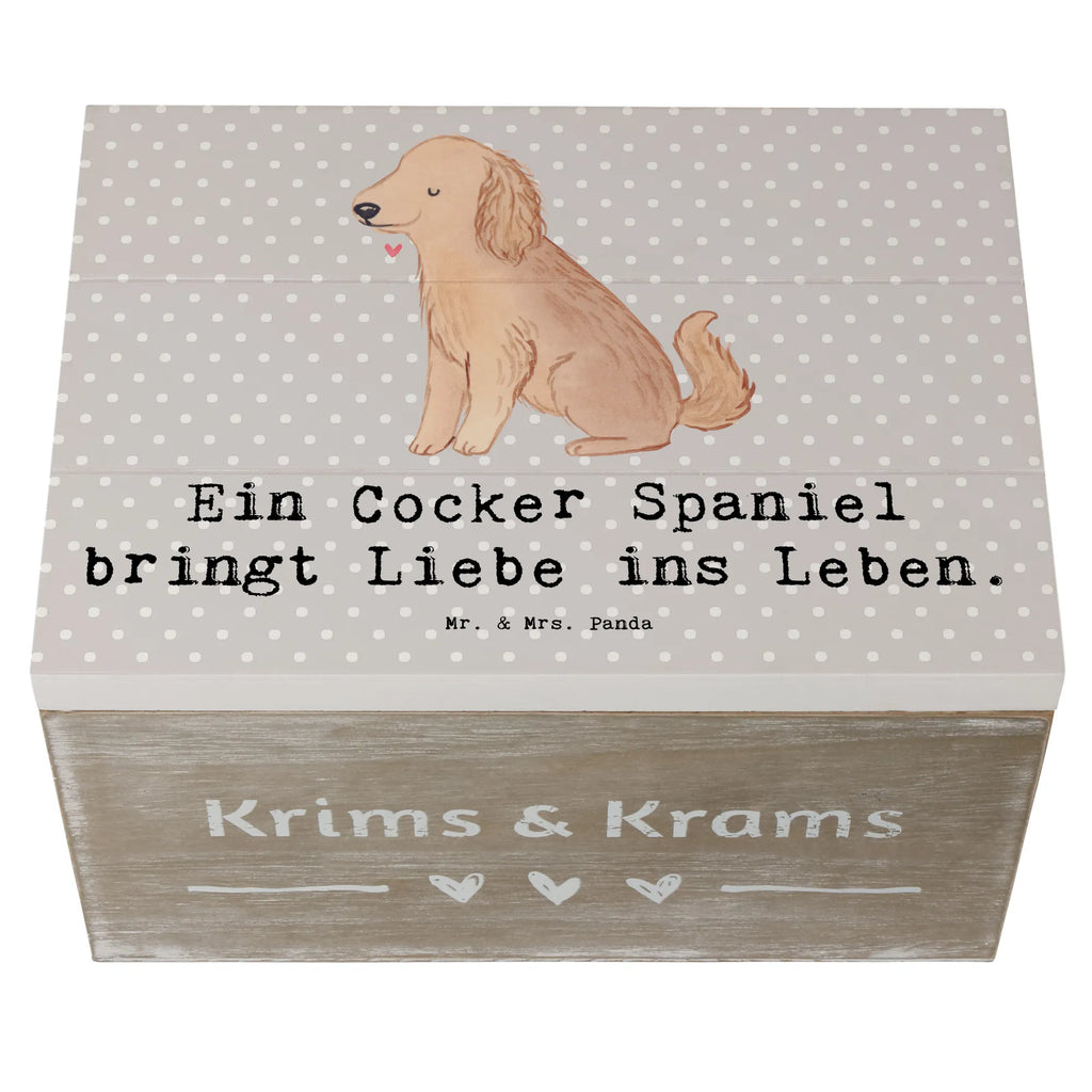 Holzkiste Liebe Cocker Spaniel Erinnerungsbox, XXL, Geschenkbox, Dekokiste, Holzkiste, Schatzkiste, Truhe, Erinnerungskiste, Schatulle, Geschenkdose, Aufbewahrungsbox, Kiste, Hund, Hunderasse, Rassehund, Hundebesitzer, Geschenk, Tierfreund, Schenken, Welpe