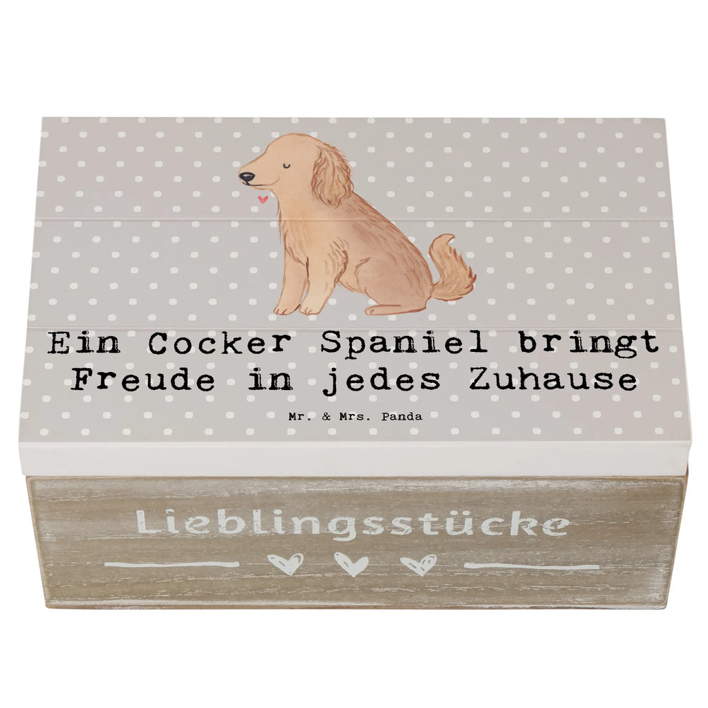Holzkiste Cocker Spaniel Freude Aufbewahrungsbox, Erinnerungskiste, Schatzkiste, Schatulle, Erinnerungsbox, Holzkiste, XXL, Dekokiste, Truhe, Kiste, Geschenkdose, Geschenkbox, Hund, Hunderasse, Rassehund, Hundebesitzer, Geschenk, Tierfreund, Schenken, Welpe