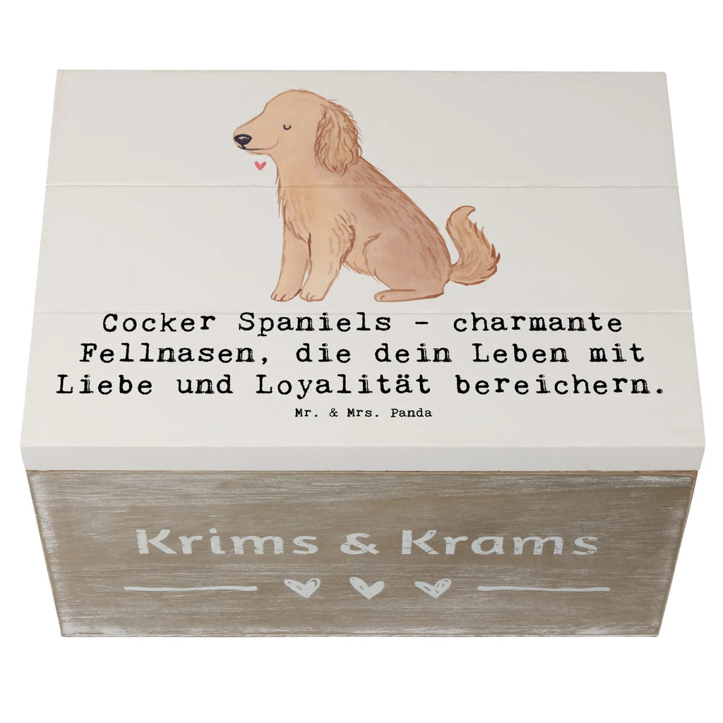 Holzkiste Cocker Spaniel Liebe Schatzkiste, Dekokiste, Geschenkbox, Aufbewahrungsbox, XXL, Truhe, Erinnerungsbox, Holzkiste, Kiste, Geschenkdose, Erinnerungskiste, Schatulle, Hund, Hunderasse, Rassehund, Hundebesitzer, Geschenk, Tierfreund, Schenken, Welpe