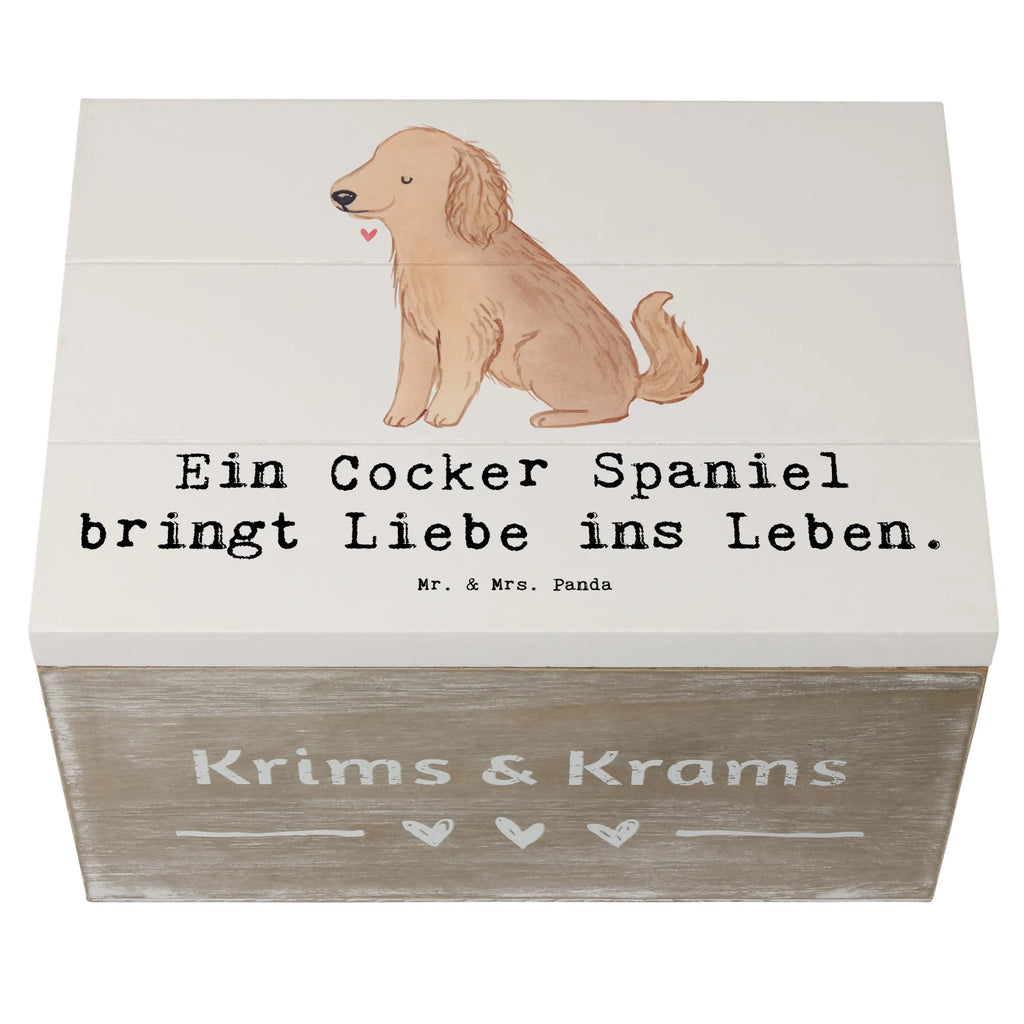 Holzkiste Liebe Cocker Spaniel Erinnerungsbox, XXL, Geschenkbox, Dekokiste, Holzkiste, Schatzkiste, Truhe, Erinnerungskiste, Schatulle, Geschenkdose, Aufbewahrungsbox, Kiste, Hund, Hunderasse, Rassehund, Hundebesitzer, Geschenk, Tierfreund, Schenken, Welpe