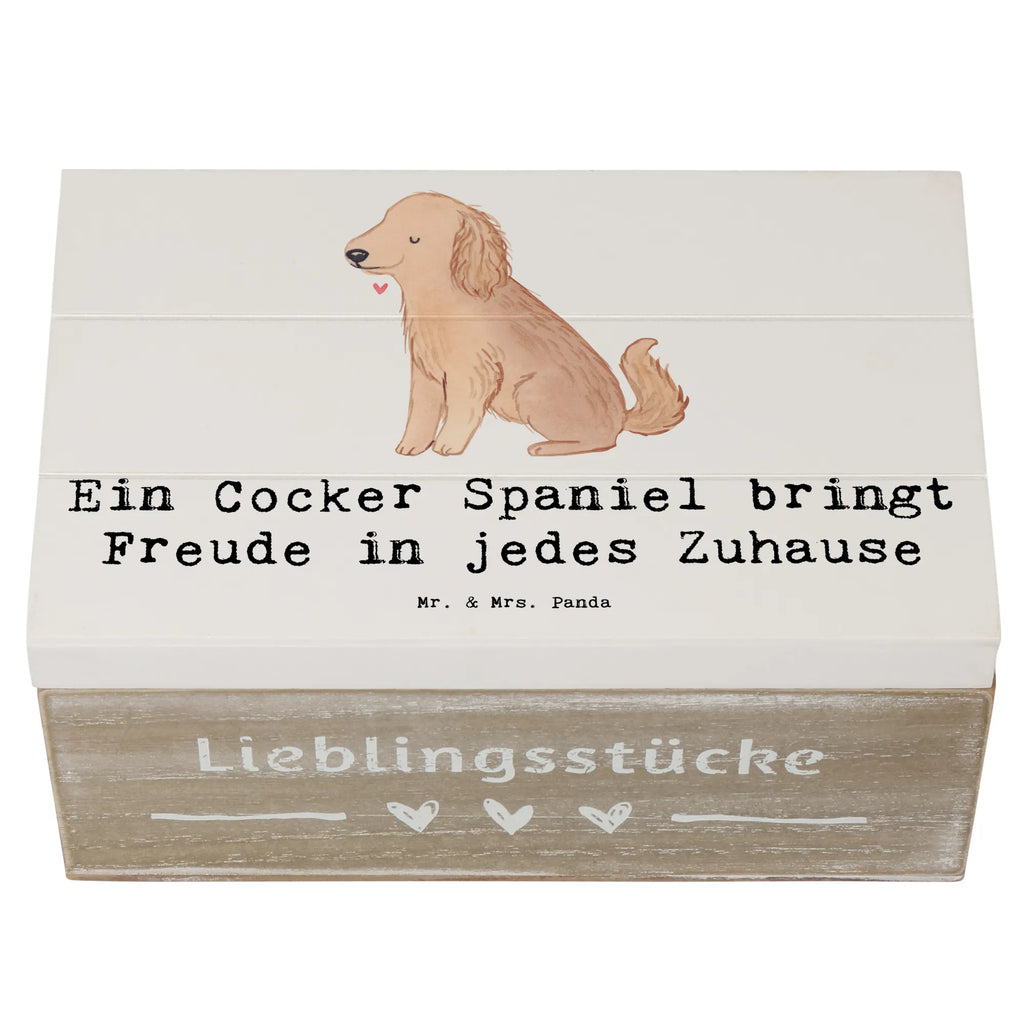 Holzkiste Cocker Spaniel Freude Aufbewahrungsbox, Erinnerungskiste, Schatzkiste, Schatulle, Erinnerungsbox, Holzkiste, XXL, Dekokiste, Truhe, Kiste, Geschenkdose, Geschenkbox, Hund, Hunderasse, Rassehund, Hundebesitzer, Geschenk, Tierfreund, Schenken, Welpe