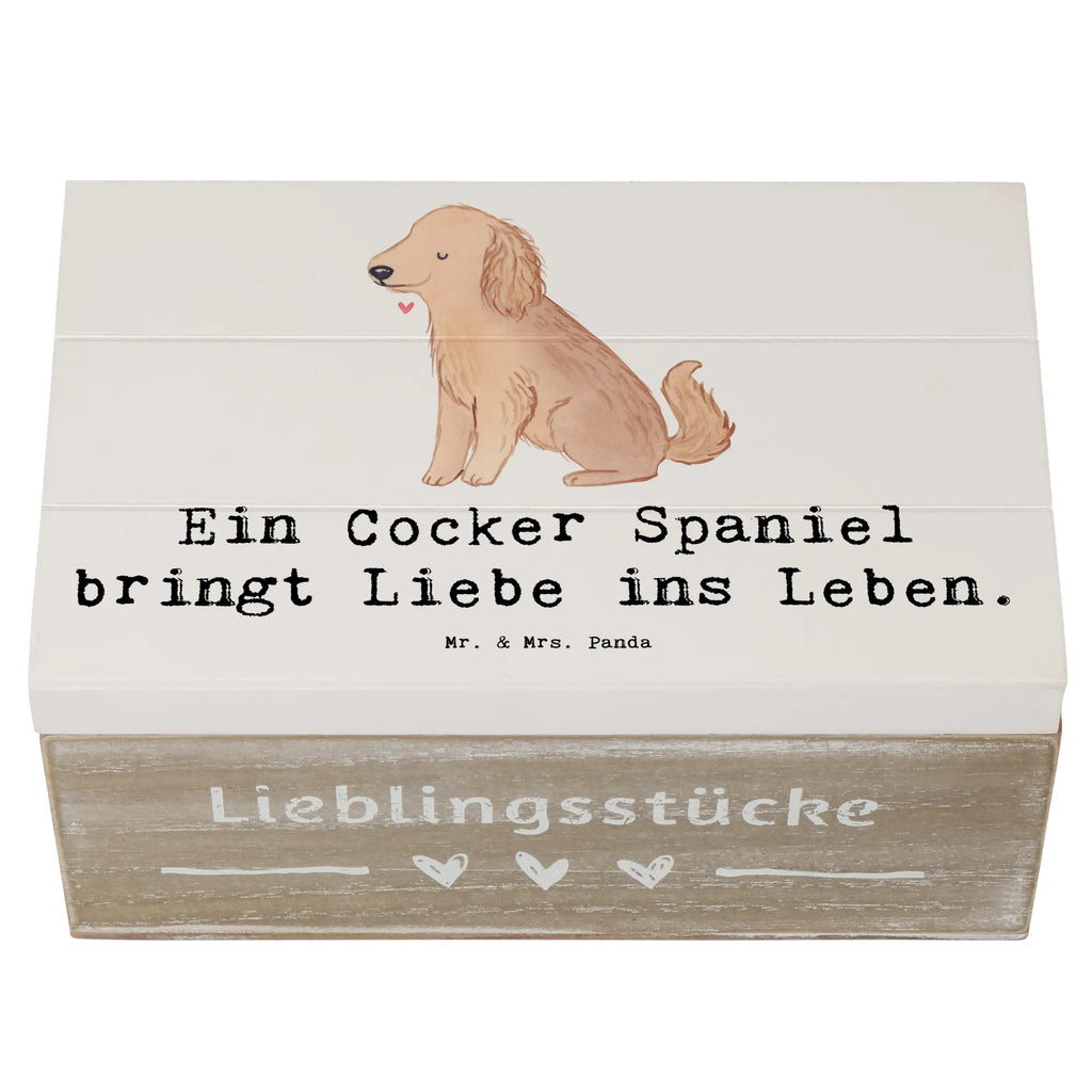 Holzkiste Liebe Cocker Spaniel Erinnerungsbox, XXL, Geschenkbox, Dekokiste, Holzkiste, Schatzkiste, Truhe, Erinnerungskiste, Schatulle, Geschenkdose, Aufbewahrungsbox, Kiste, Hund, Hunderasse, Rassehund, Hundebesitzer, Geschenk, Tierfreund, Schenken, Welpe