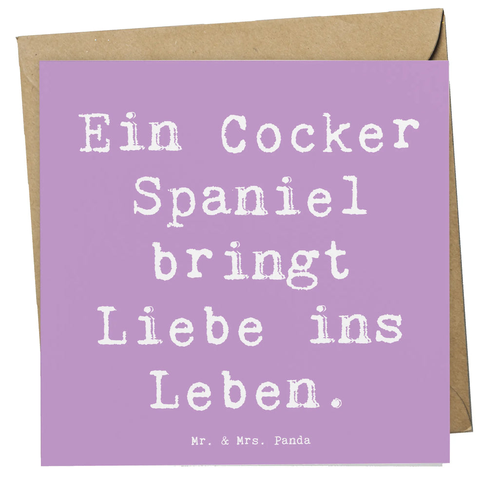 Deluxe Karte Spruch Liebe Cocker Spaniel Grußkarte, Geburtstagskarte, Hochwertige Grußkarte, Karte, Einladungskarte, Hochzeitskarte, Glückwunschkarte, Klappkarte, Hochwertige Klappkarte, Hund, Hunderasse, Rassehund, Hundebesitzer, Geschenk, Tierfreund, Schenken, Welpe