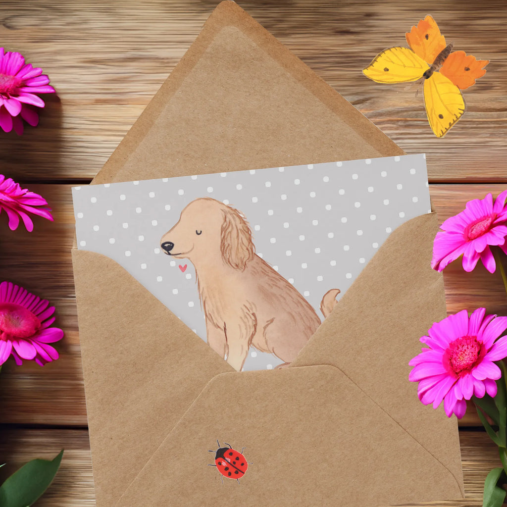Deluxe Karte Cocker Spaniel Liebe Geburtstagskarte, Grußkarte, Klappkarte, Hochzeitskarte, Hochwertige Klappkarte, Karte, Hochwertige Grußkarte, Einladungskarte, Glückwunschkarte, Hund, Hunderasse, Rassehund, Hundebesitzer, Geschenk, Tierfreund, Schenken, Welpe