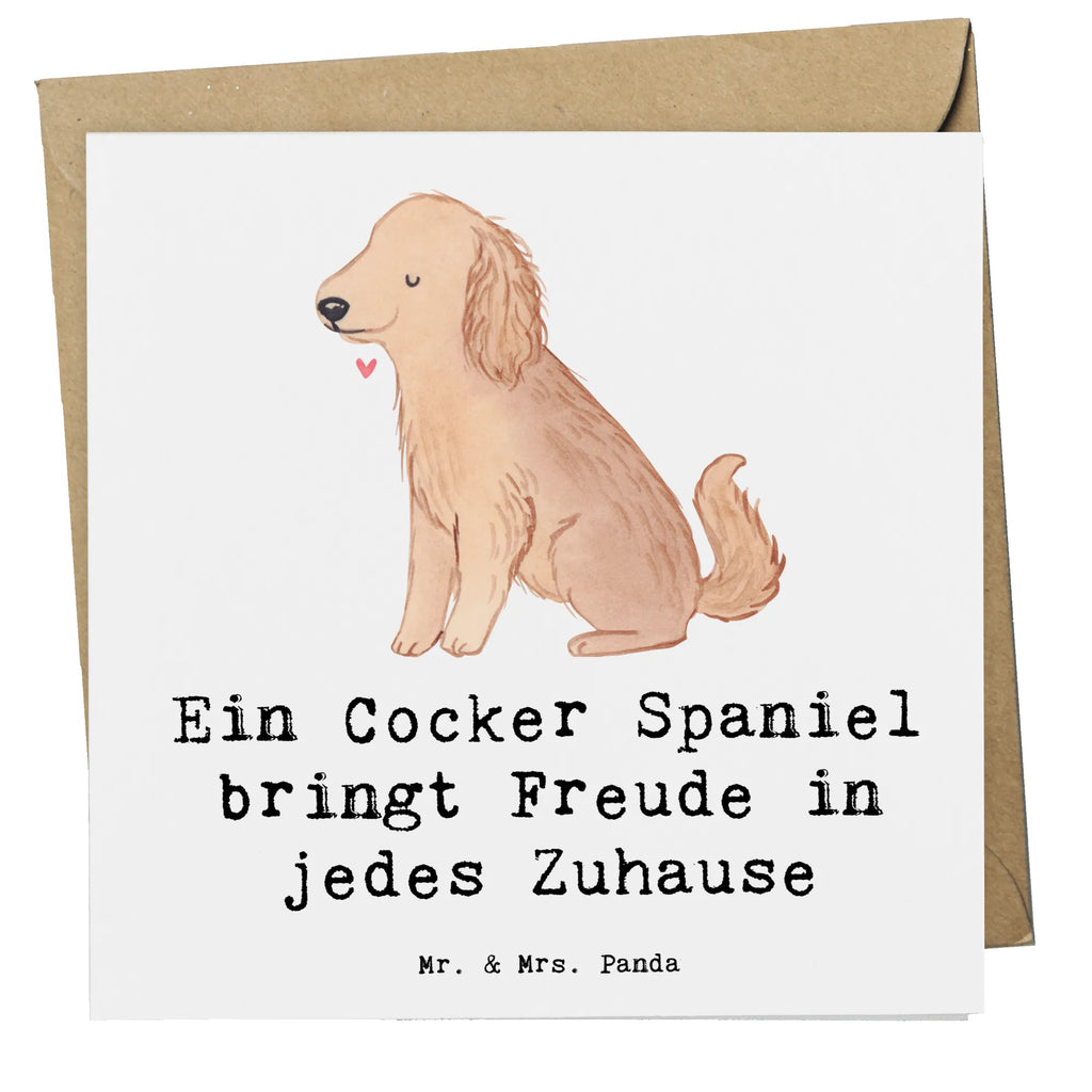 Deluxe Card Ein Cocker Spaniel bringt Freude in jedes Zuhause Klappkarte, Einladungskarte, Glückwunschkarte, Grußkarte, Hochwertige Grußkarte, Karte, Hochwertige Klappkarte, Geburtstagskarte, Hochzeitskarte, Hund, Hunderasse, Rassehund, Hundebesitzer, Geschenk, Tierfreund, Schenken, Welpe