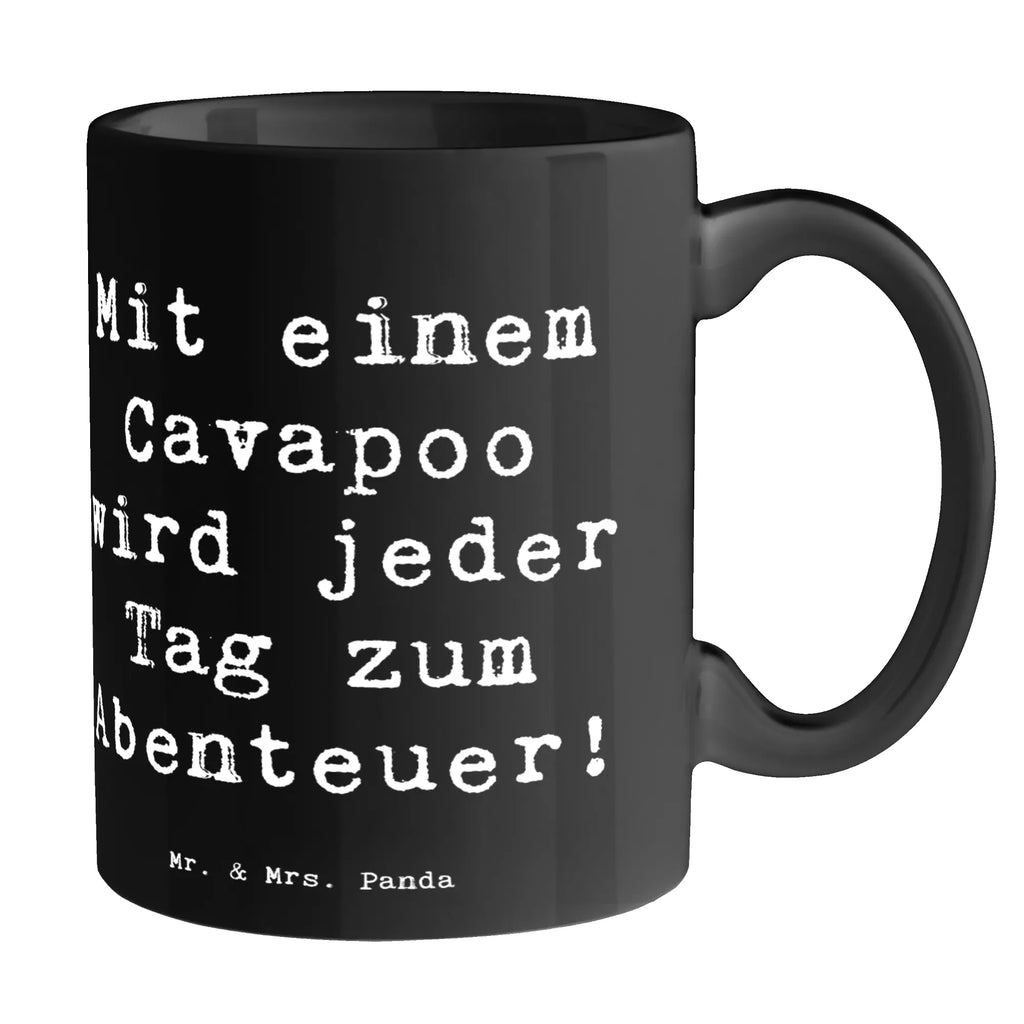 Tasse Spruch Cavapoo Abenteuer Teetasse, Bürotasse, Tasse, Geschenktasse, Tasse mit Zitaten, Tasse mit Motiven, Kaffeetasse, Porzellantasse, Keramiktasse, Hund, Hunderasse, Rassehund, Hundebesitzer, Geschenk, Tierfreund, Schenken, Welpe