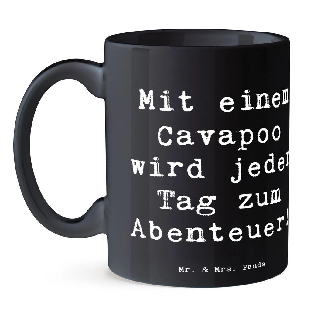 Tasse Spruch Cavapoo Abenteuer Teetasse, Bürotasse, Tasse, Geschenktasse, Tasse mit Zitaten, Tasse mit Motiven, Kaffeetasse, Porzellantasse, Keramiktasse, Hund, Hunderasse, Rassehund, Hundebesitzer, Geschenk, Tierfreund, Schenken, Welpe