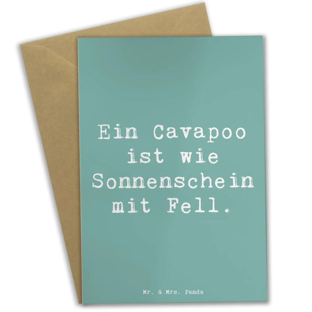 Greetings card Saying Ein Cavapoo ist wie Sonnenschein mit Fell. Grußkarte, Klappkarte, Ansichtskarten, Karte, Hochzeitskarte, Geburtstagskarte, Glückwunschkarte, Einladungskarte, Hund, Hunderasse, Rassehund, Hundebesitzer, Geschenk, Tierfreund, Schenken, Welpe