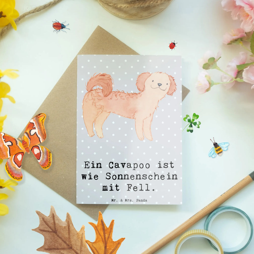 Greetings card Ein Cavapoo ist wie Sonnenschein mit Fell. Einladungskarte, Ansichtskarten, Geburtstagskarte, Hochzeitskarte, Karte, Grußkarte, Klappkarte, Glückwunschkarte, Hund, Hunderasse, Rassehund, Hundebesitzer, Geschenk, Tierfreund, Schenken, Welpe