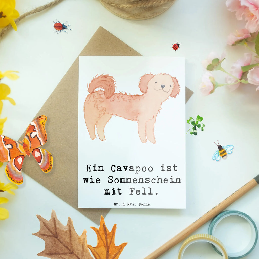 Greetings card Ein Cavapoo ist wie Sonnenschein mit Fell. Einladungskarte, Ansichtskarten, Geburtstagskarte, Hochzeitskarte, Karte, Grußkarte, Klappkarte, Glückwunschkarte, Hund, Hunderasse, Rassehund, Hundebesitzer, Geschenk, Tierfreund, Schenken, Welpe