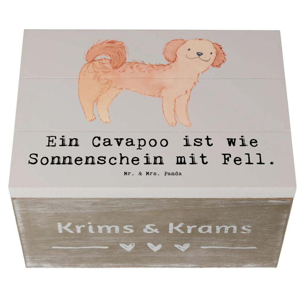 Holzkiste Cavapoo Sonnenschein XXL, Schatulle, Geschenkdose, Kiste, Schatzkiste, Truhe, Holzkiste, Erinnerungsbox, Erinnerungskiste, Aufbewahrungsbox, Dekokiste, Geschenkbox, Hund, Hunderasse, Rassehund, Hundebesitzer, Geschenk, Tierfreund, Schenken, Welpe