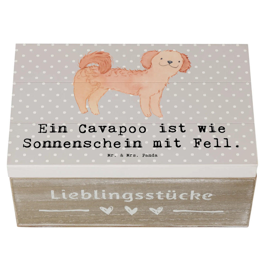 Holzkiste Cavapoo Sonnenschein XXL, Schatulle, Geschenkdose, Kiste, Schatzkiste, Truhe, Holzkiste, Erinnerungsbox, Erinnerungskiste, Aufbewahrungsbox, Dekokiste, Geschenkbox, Hund, Hunderasse, Rassehund, Hundebesitzer, Geschenk, Tierfreund, Schenken, Welpe