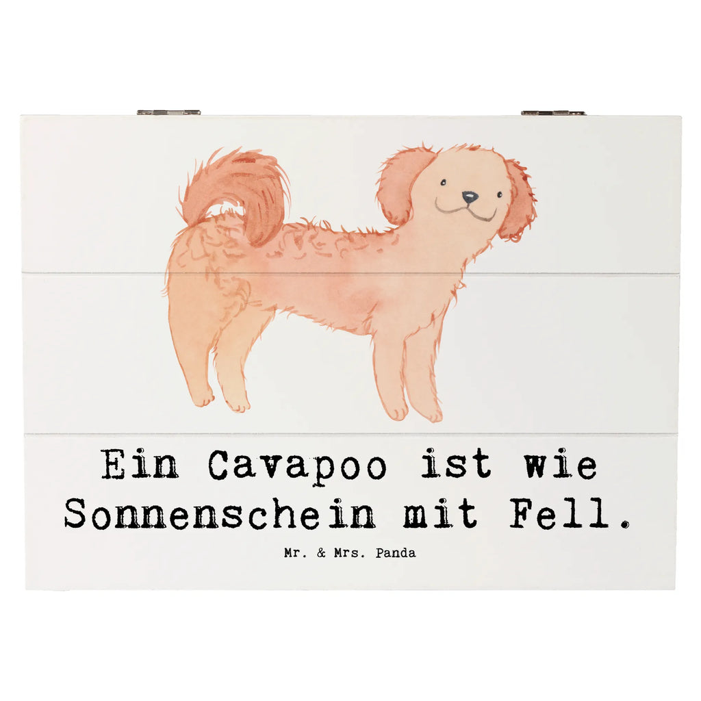 Holzkiste Cavapoo Sonnenschein XXL, Schatulle, Geschenkdose, Kiste, Schatzkiste, Truhe, Holzkiste, Erinnerungsbox, Erinnerungskiste, Aufbewahrungsbox, Dekokiste, Geschenkbox, Hund, Hunderasse, Rassehund, Hundebesitzer, Geschenk, Tierfreund, Schenken, Welpe