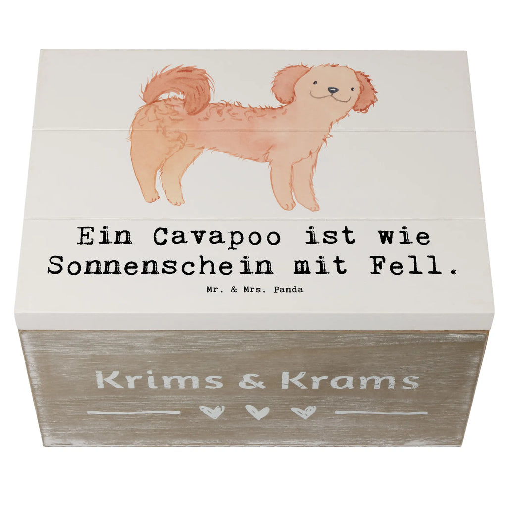 Holzkiste Cavapoo Sonnenschein XXL, Schatulle, Geschenkdose, Kiste, Schatzkiste, Truhe, Holzkiste, Erinnerungsbox, Erinnerungskiste, Aufbewahrungsbox, Dekokiste, Geschenkbox, Hund, Hunderasse, Rassehund, Hundebesitzer, Geschenk, Tierfreund, Schenken, Welpe