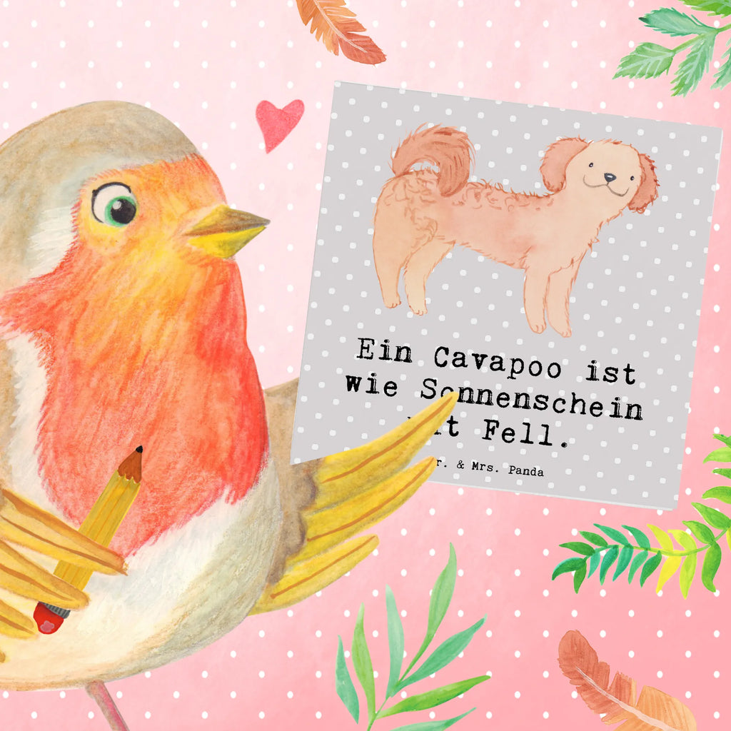 Deluxe Karte Cavapoo Sonnenschein Einladungskarte, Klappkarte, Glückwunschkarte, Karte, Hochwertige Grußkarte, Geburtstagskarte, Grußkarte, Hochwertige Klappkarte, Hochzeitskarte, Hund, Hunderasse, Rassehund, Hundebesitzer, Geschenk, Tierfreund, Schenken, Welpe