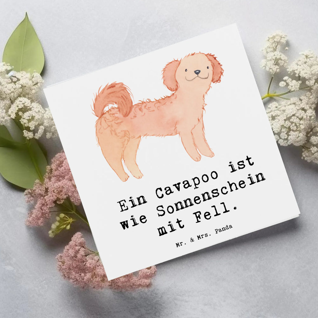Deluxe Karte Cavapoo Sonnenschein Einladungskarte, Klappkarte, Glückwunschkarte, Karte, Hochwertige Grußkarte, Geburtstagskarte, Grußkarte, Hochwertige Klappkarte, Hochzeitskarte, Hund, Hunderasse, Rassehund, Hundebesitzer, Geschenk, Tierfreund, Schenken, Welpe