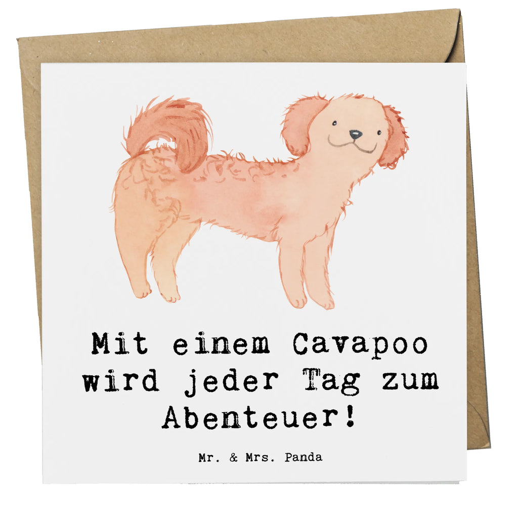Deluxe Card Mit einem Cavapoo wird jeder Tag zum Abenteuer! Hochwertige Klappkarte, Geburtstagskarte, Hochzeitskarte, Klappkarte, Karte, Hochwertige Grußkarte, Einladungskarte, Glückwunschkarte, Grußkarte, Hund, Hunderasse, Rassehund, Hundebesitzer, Geschenk, Tierfreund, Schenken, Welpe