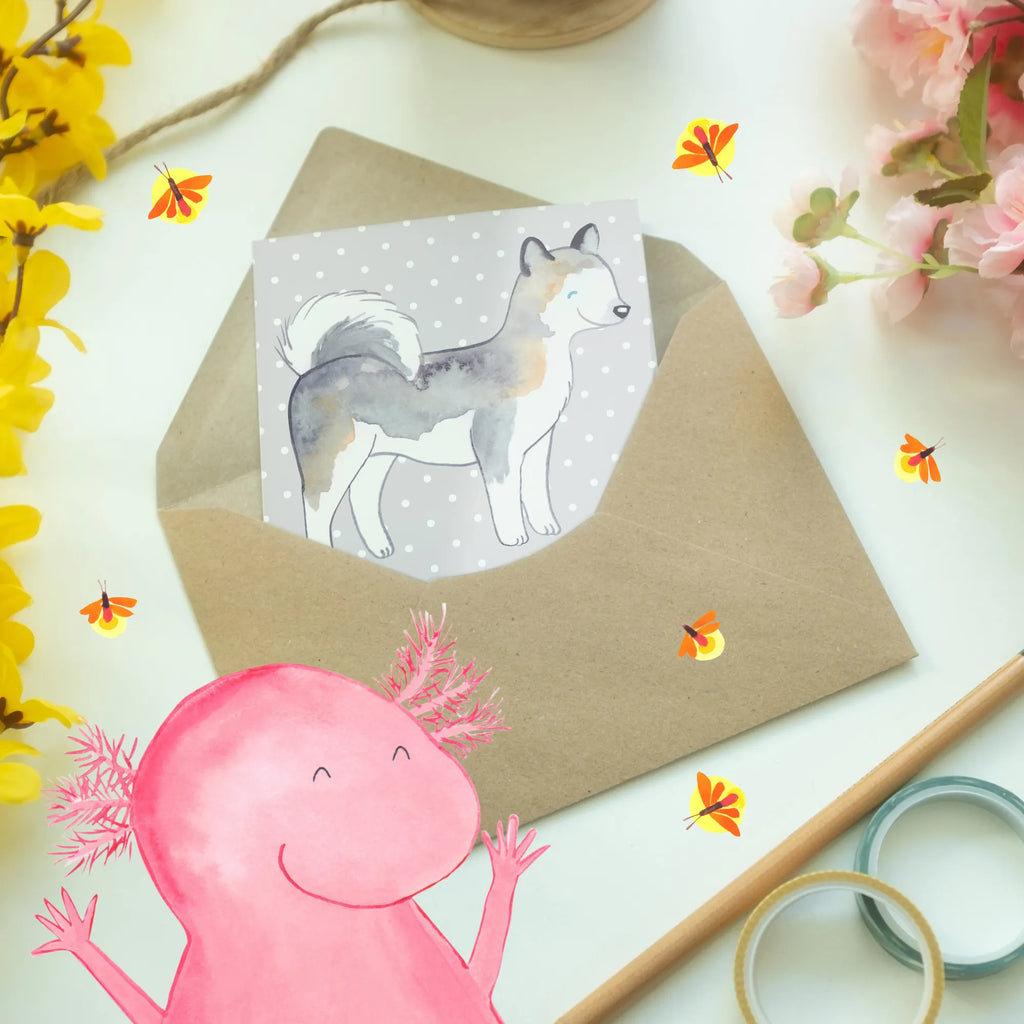 Greetings card Sibirischer Husky: Treue auf vier Pfoten, Abenteuer im Herzen Glückwunschkarte, Geburtstagskarte, Klappkarte, Grußkarte, Karte, Ansichtskarten, Hochzeitskarte, Einladungskarte, Hund, Hunderasse, Rassehund, Hundebesitzer, Geschenk, Tierfreund, Schenken, Welpe