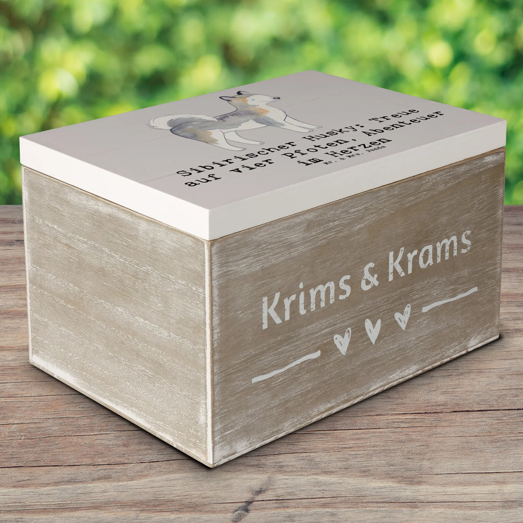 Holzkiste Sibirischer Husky Geschenkdose, Holzkiste, Schatzkiste, XXL, Dekokiste, Aufbewahrungsbox, Schatulle, Erinnerungskiste, Geschenkbox, Kiste, Truhe, Erinnerungsbox, Hund, Hunderasse, Rassehund, Hundebesitzer, Geschenk, Tierfreund, Schenken, Welpe