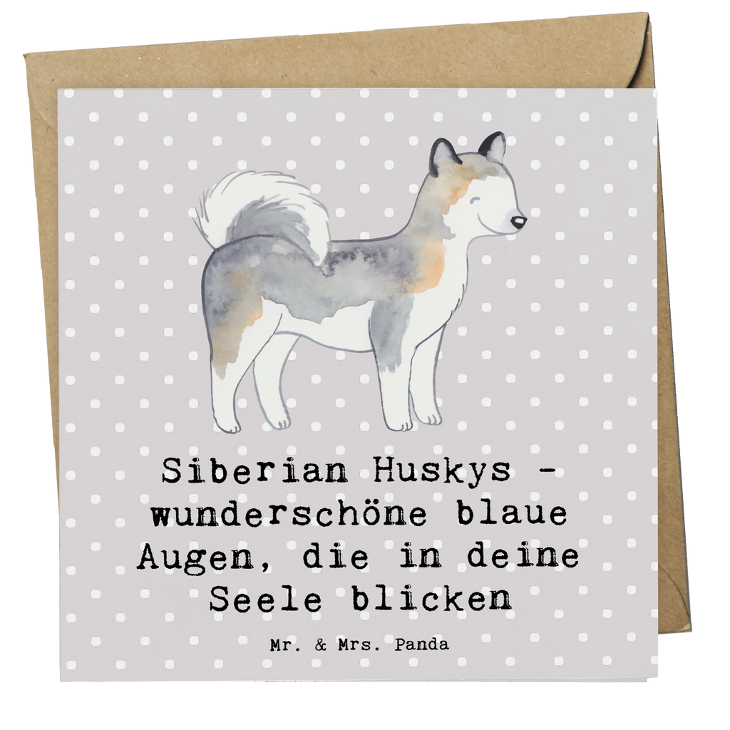 Deluxe Card Siberian Huskys - wunderschöne blaue Augen, die in deine Seele blicken Grußkarte, Einladungskarte, Klappkarte, Hochwertige Grußkarte, Hochzeitskarte, Karte, Hochwertige Klappkarte, Glückwunschkarte, Geburtstagskarte, Hund, Hunderasse, Rassehund, Hundebesitzer, Geschenk, Tierfreund, Schenken, Welpe