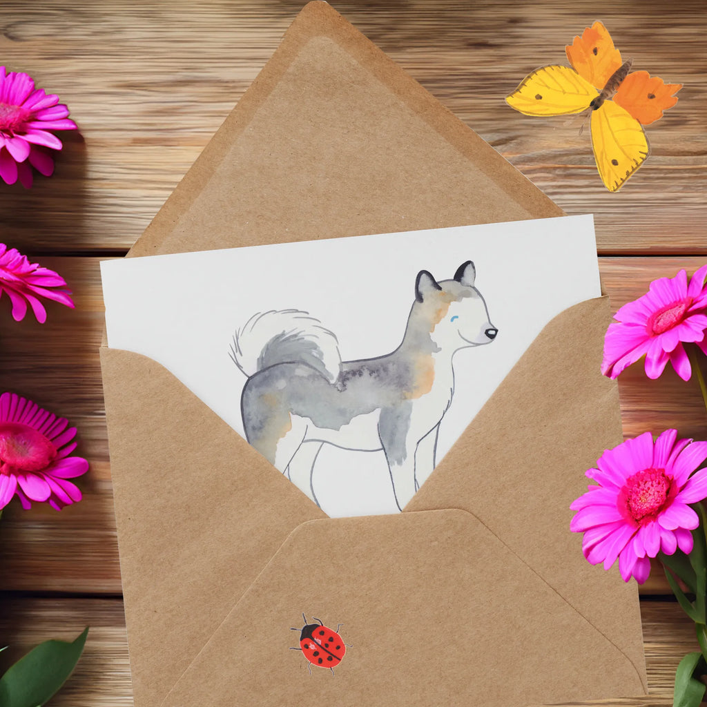 Deluxe Card Siberian Huskys - wunderschöne blaue Augen, die in deine Seele blicken Grußkarte, Einladungskarte, Klappkarte, Hochwertige Grußkarte, Hochzeitskarte, Karte, Hochwertige Klappkarte, Glückwunschkarte, Geburtstagskarte, Hund, Hunderasse, Rassehund, Hundebesitzer, Geschenk, Tierfreund, Schenken, Welpe