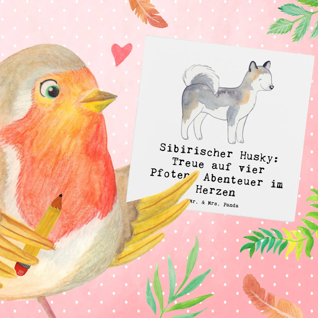 Deluxe Karte Sibirischer Husky Hochwertige Klappkarte, Glückwunschkarte, Hochwertige Grußkarte, Geburtstagskarte, Einladungskarte, Karte, Klappkarte, Grußkarte, Hochzeitskarte, Hund, Hunderasse, Rassehund, Hundebesitzer, Geschenk, Tierfreund, Schenken, Welpe