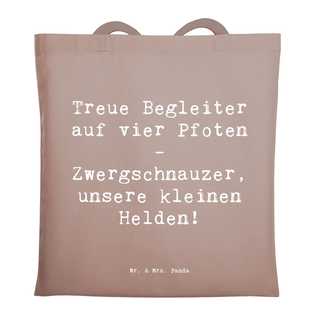 Tote bag Saying Treue Begleiter auf vier Pfoten - Zwergschnauzer, unsere kleinen Helden! Stofftasche, Beutel, Stoffbeutel, Jutetasche, Einkaufstasche, Strandtasche, Schultertasche, Beuteltasche, Laptoptasche, Tragetasche, Einkaufstüte, Shopper, Jutebeutel, Tasche, Umhängetasche, Badetasche, Hund, Hunderasse, Rassehund, Hundebesitzer, Geschenk, Tierfreund, Schenken, Welpe