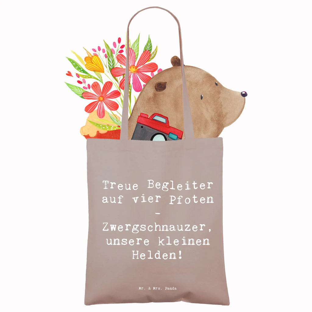Tote bag Saying Treue Begleiter auf vier Pfoten - Zwergschnauzer, unsere kleinen Helden! Stofftasche, Beutel, Stoffbeutel, Jutetasche, Einkaufstasche, Strandtasche, Schultertasche, Beuteltasche, Laptoptasche, Tragetasche, Einkaufstüte, Shopper, Jutebeutel, Tasche, Umhängetasche, Badetasche, Hund, Hunderasse, Rassehund, Hundebesitzer, Geschenk, Tierfreund, Schenken, Welpe