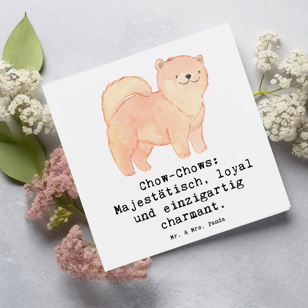 Deluxe Karte Chow-Chow Charme Geburtstagskarte, Grußkarte, Karte, Glückwunschkarte, Hochwertige Grußkarte, Klappkarte, Hochzeitskarte, Einladungskarte, Hochwertige Klappkarte, Hund, Hunderasse, Rassehund, Hundebesitzer, Geschenk, Tierfreund, Schenken, Welpe