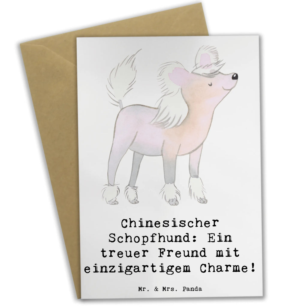 Grußkarte Chinesischer Schopfhund Charme Karte, Glückwunschkarte, Einladungskarte, Ansichtskarten, Geburtstagskarte, Hochzeitskarte, Grußkarte, Klappkarte, Hund, Hunderasse, Rassehund, Hundebesitzer, Geschenk, Tierfreund, Schenken, Welpe
