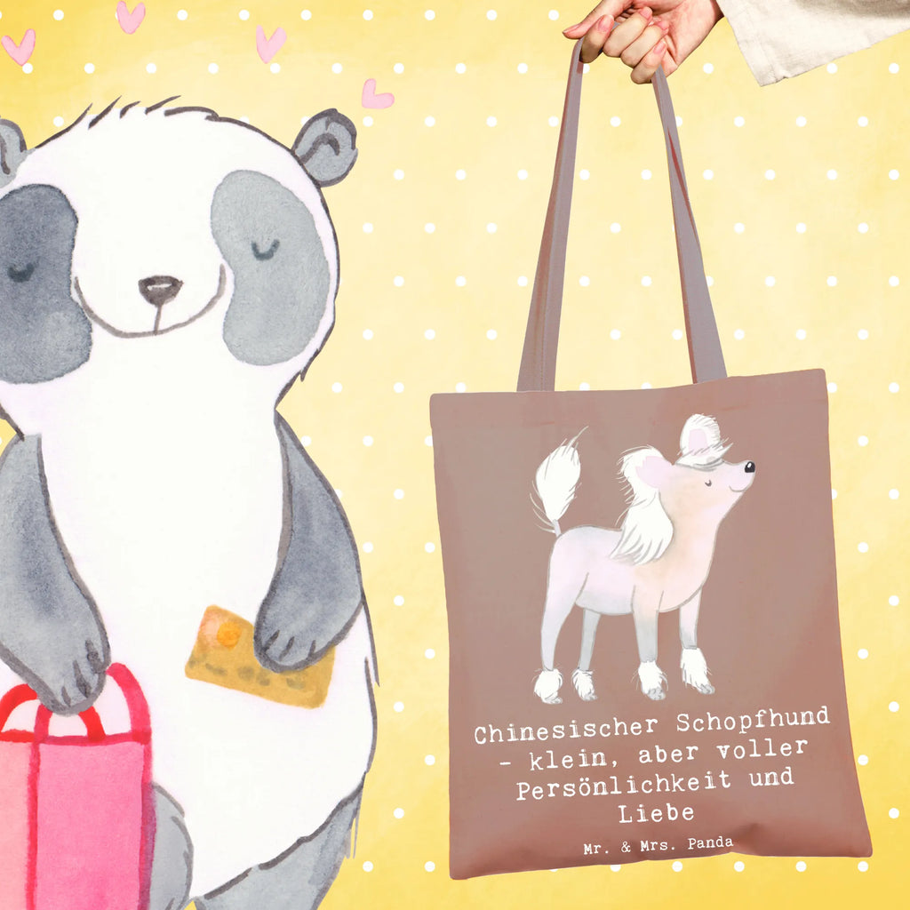Tote bag Chinesischer Schopfhund - klein, aber voller Persönlichkeit und Liebe Jutebeutel, Beuteltasche, Strandtasche, Laptoptasche, Einkaufstüte, Jutetasche, Stofftasche, Beutel, Badetasche, Tragetasche, Schultertasche, Stoffbeutel, Umhängetasche, Shopper, Einkaufstasche, Tasche, Hund, Hunderasse, Rassehund, Hundebesitzer, Geschenk, Tierfreund, Schenken, Welpe