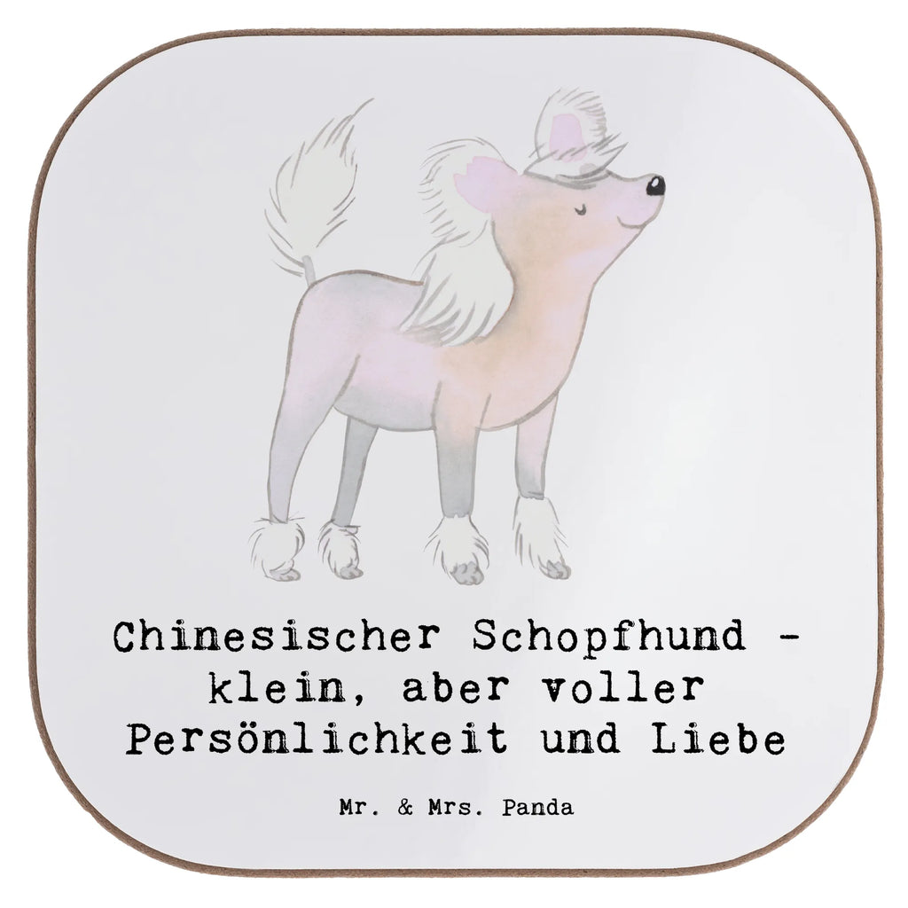 Square coaster Chinesischer Schopfhund - klein, aber voller Persönlichkeit und Liebe Korkuntersetzer, Getränkeuntersetzer, Untersetzer Gläser, Untersetzer Holz, Untersetzer, Glasuntersetzer, Bierdeckel, Untersetzer aus Holz, Holzuntersetzer, Untersetzer für Gläser, Untersetzer Design, Tassen Untersetzer, Hund, Hunderasse, Rassehund, Hundebesitzer, Geschenk, Tierfreund, Schenken, Welpe