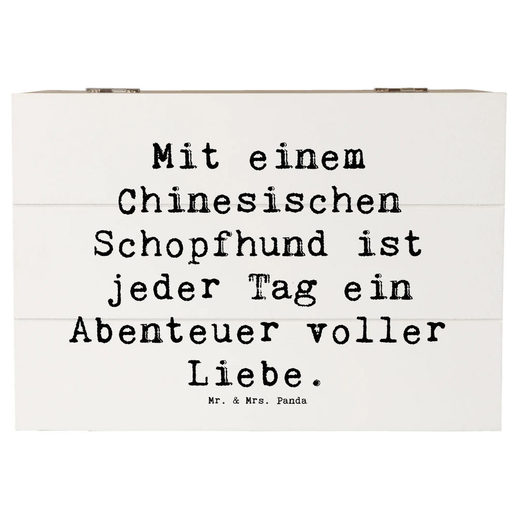 Holzkiste Spruch Chinesischer Schopfhund Abenteuer Geschenkbox, Holzkiste, Kiste, Geschenkdose, Schatzkiste, Schatulle, Truhe, Erinnerungsbox, Erinnerungskiste, XXL, Dekokiste, Aufbewahrungsbox, Hund, Hunderasse, Rassehund, Hundebesitzer, Geschenk, Tierfreund, Schenken, Welpe