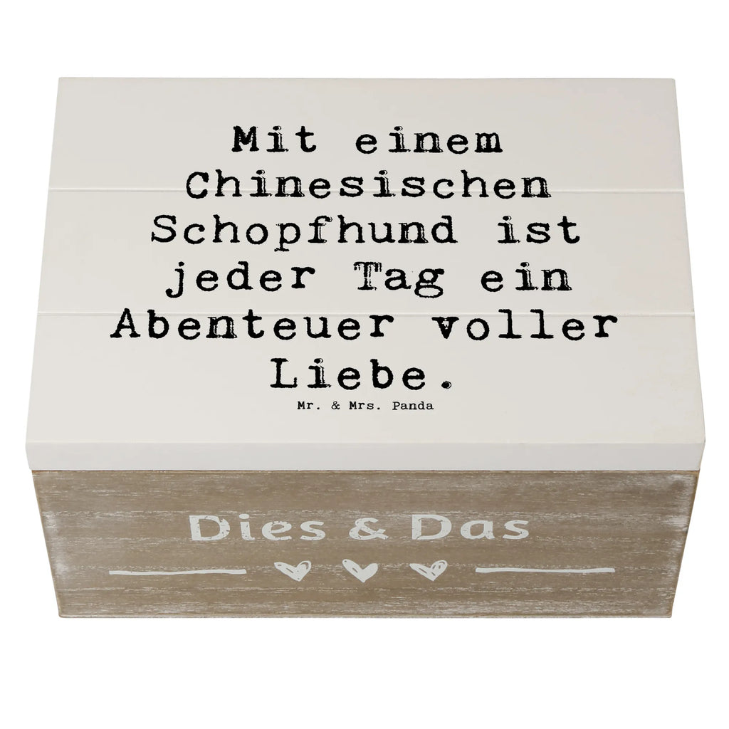 Holzkiste Spruch Chinesischer Schopfhund Abenteuer Geschenkbox, Holzkiste, Kiste, Geschenkdose, Schatzkiste, Schatulle, Truhe, Erinnerungsbox, Erinnerungskiste, XXL, Dekokiste, Aufbewahrungsbox, Hund, Hunderasse, Rassehund, Hundebesitzer, Geschenk, Tierfreund, Schenken, Welpe