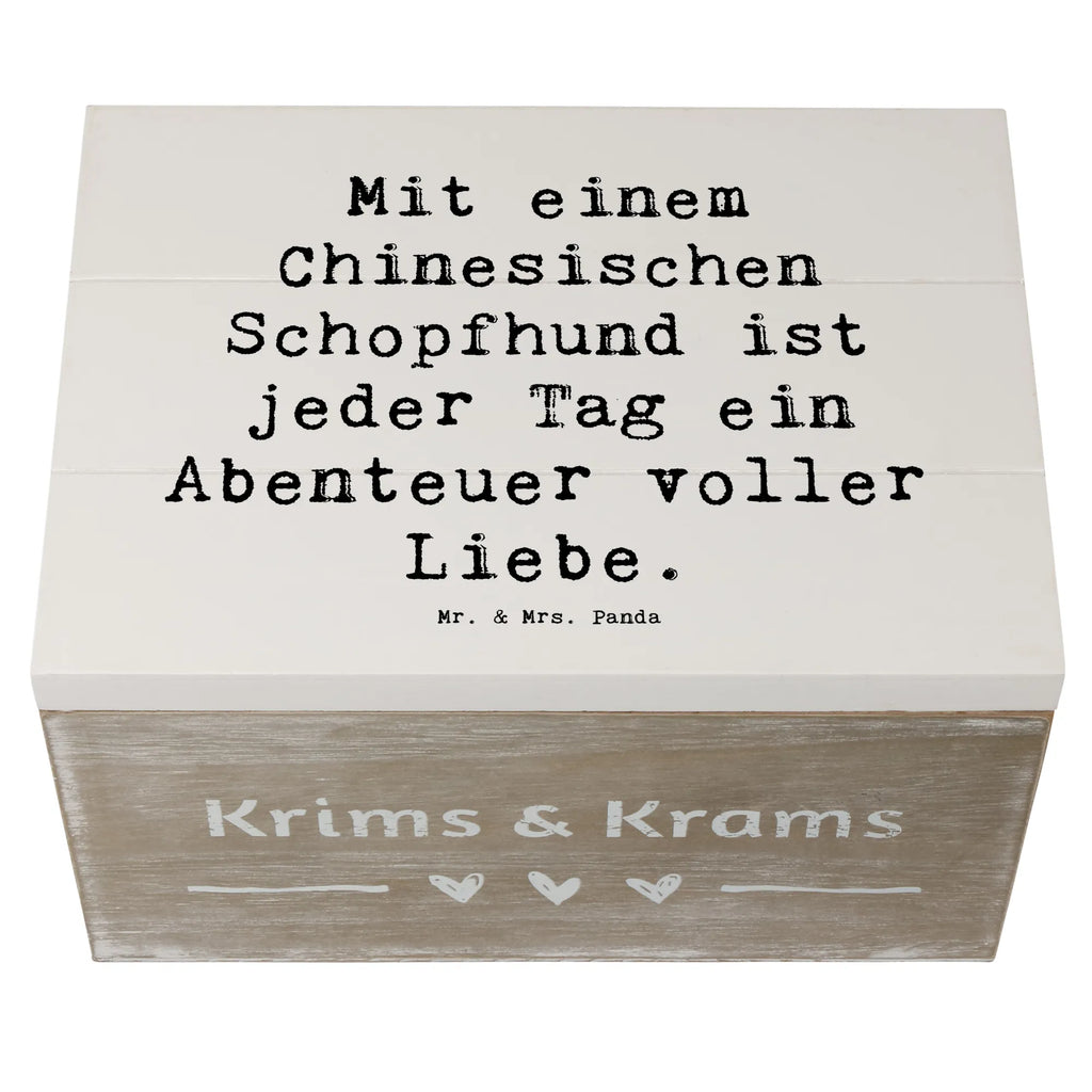 Holzkiste Spruch Chinesischer Schopfhund Abenteuer Geschenkbox, Holzkiste, Kiste, Geschenkdose, Schatzkiste, Schatulle, Truhe, Erinnerungsbox, Erinnerungskiste, XXL, Dekokiste, Aufbewahrungsbox, Hund, Hunderasse, Rassehund, Hundebesitzer, Geschenk, Tierfreund, Schenken, Welpe