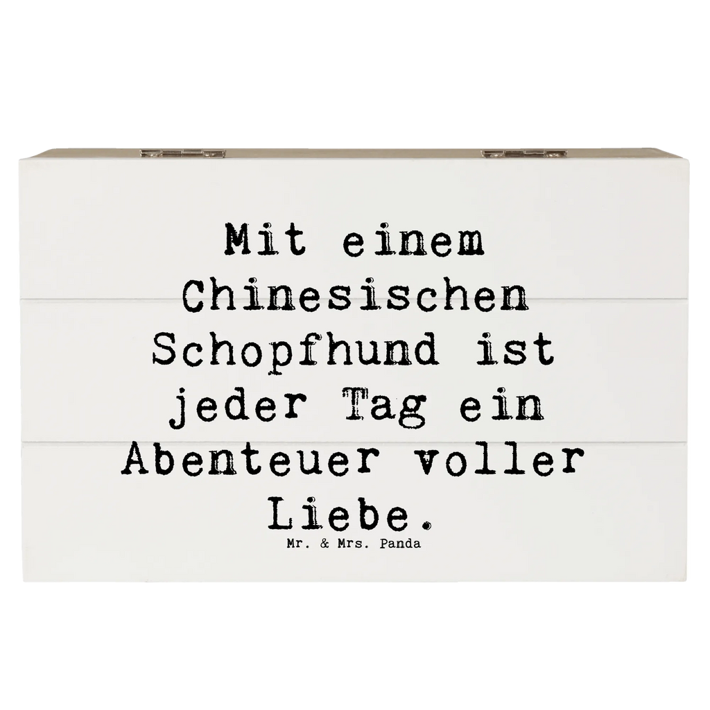 Holzkiste Spruch Chinesischer Schopfhund Abenteuer Geschenkbox, Holzkiste, Kiste, Geschenkdose, Schatzkiste, Schatulle, Truhe, Erinnerungsbox, Erinnerungskiste, XXL, Dekokiste, Aufbewahrungsbox, Hund, Hunderasse, Rassehund, Hundebesitzer, Geschenk, Tierfreund, Schenken, Welpe