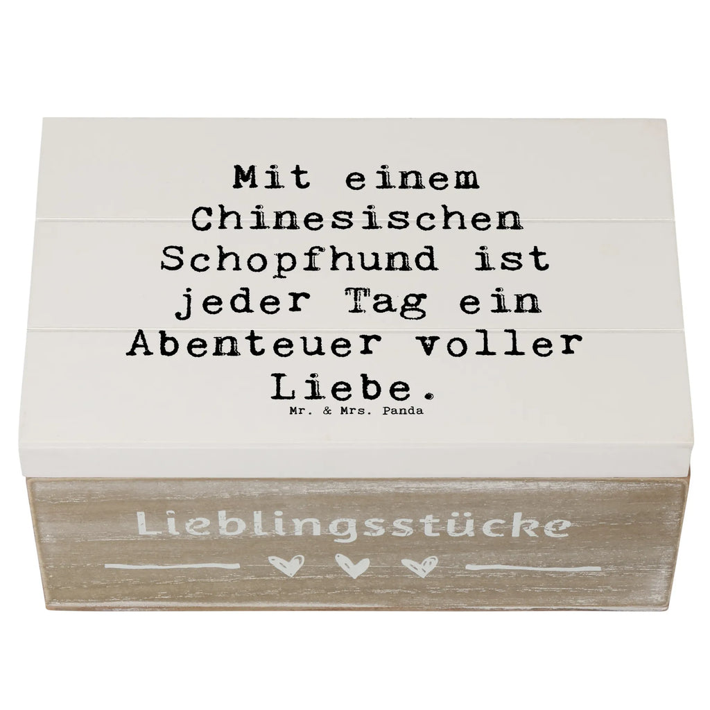Holzkiste Spruch Chinesischer Schopfhund Abenteuer Geschenkbox, Holzkiste, Kiste, Geschenkdose, Schatzkiste, Schatulle, Truhe, Erinnerungsbox, Erinnerungskiste, XXL, Dekokiste, Aufbewahrungsbox, Hund, Hunderasse, Rassehund, Hundebesitzer, Geschenk, Tierfreund, Schenken, Welpe