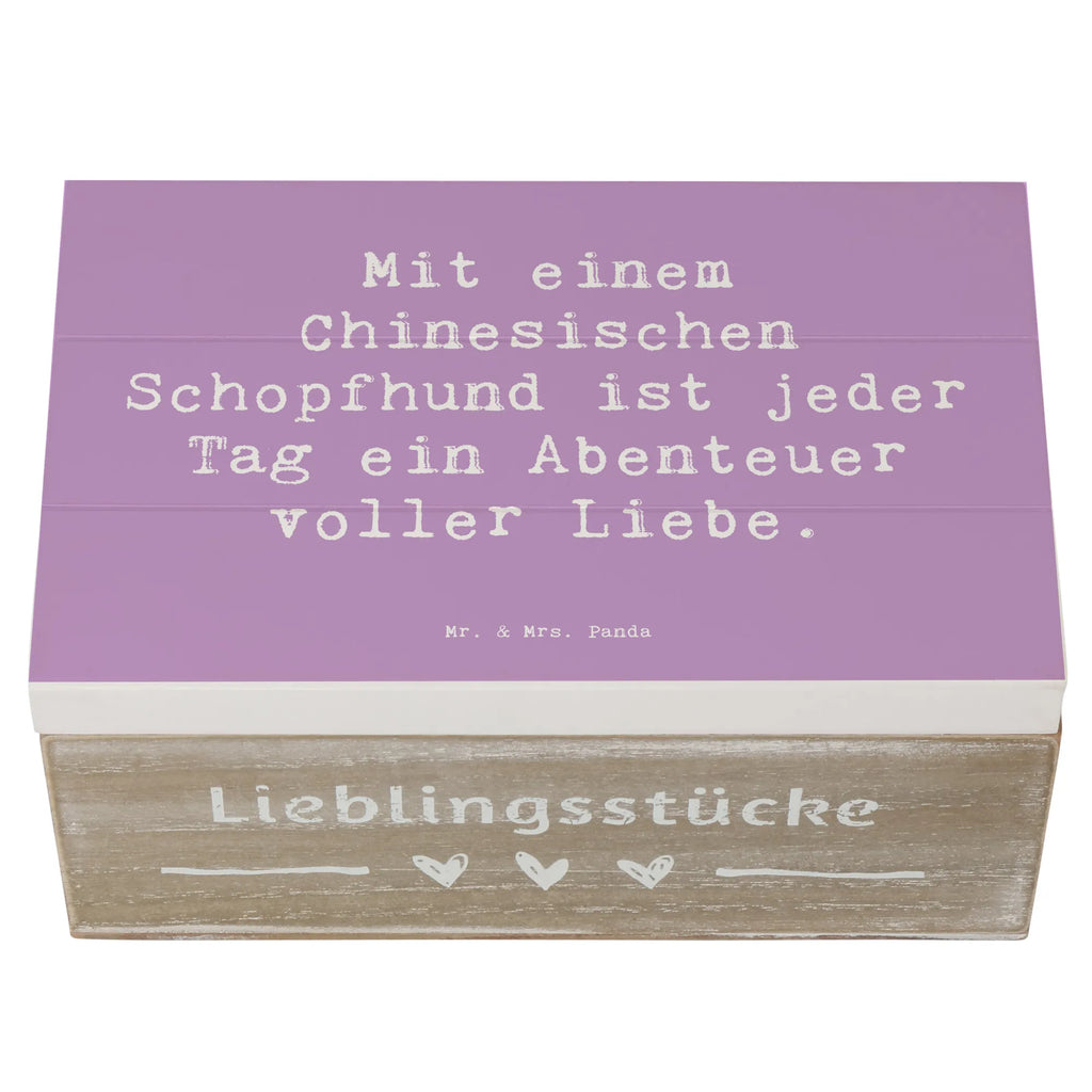 Holzkiste Spruch Chinesischer Schopfhund Abenteuer Geschenkbox, Holzkiste, Kiste, Geschenkdose, Schatzkiste, Schatulle, Truhe, Erinnerungsbox, Erinnerungskiste, XXL, Dekokiste, Aufbewahrungsbox, Hund, Hunderasse, Rassehund, Hundebesitzer, Geschenk, Tierfreund, Schenken, Welpe