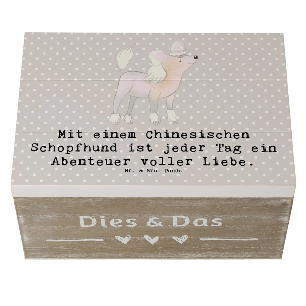 Holzkiste Chinesischer Schopfhund Abenteuer Aufbewahrungsbox, Truhe, XXL, Geschenkbox, Erinnerungsbox, Schatzkiste, Geschenkdose, Schatulle, Dekokiste, Holzkiste, Kiste, Erinnerungskiste, Hund, Hunderasse, Rassehund, Hundebesitzer, Geschenk, Tierfreund, Schenken, Welpe
