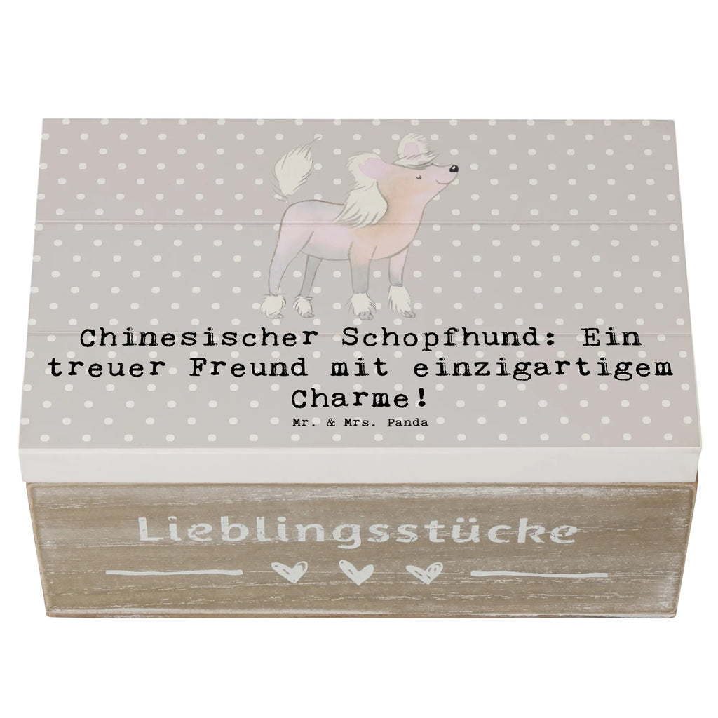 Holzkiste Chinesischer Schopfhund Charme Kiste, Schatzkiste, Aufbewahrungsbox, Holzkiste, Schatulle, Truhe, Geschenkdose, Dekokiste, XXL, Geschenkbox, Erinnerungsbox, Erinnerungskiste, Hund, Hunderasse, Rassehund, Hundebesitzer, Geschenk, Tierfreund, Schenken, Welpe