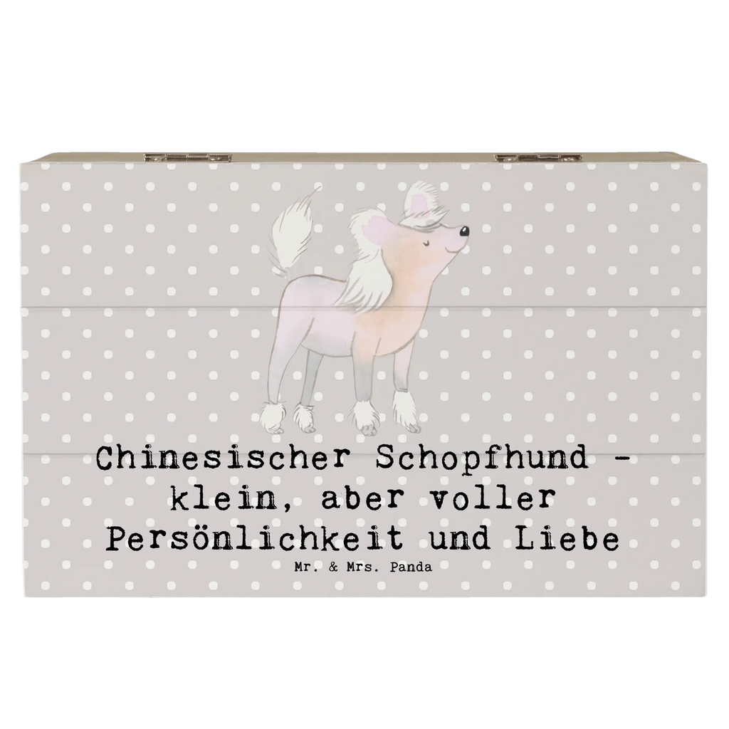 Holzkiste Chinesischer Schopfhund Liebe XXL, Dekokiste, Geschenkbox, Erinnerungskiste, Schatzkiste, Holzkiste, Schatulle, Geschenkdose, Erinnerungsbox, Truhe, Aufbewahrungsbox, Kiste, Hund, Hunderasse, Rassehund, Hundebesitzer, Geschenk, Tierfreund, Schenken, Welpe