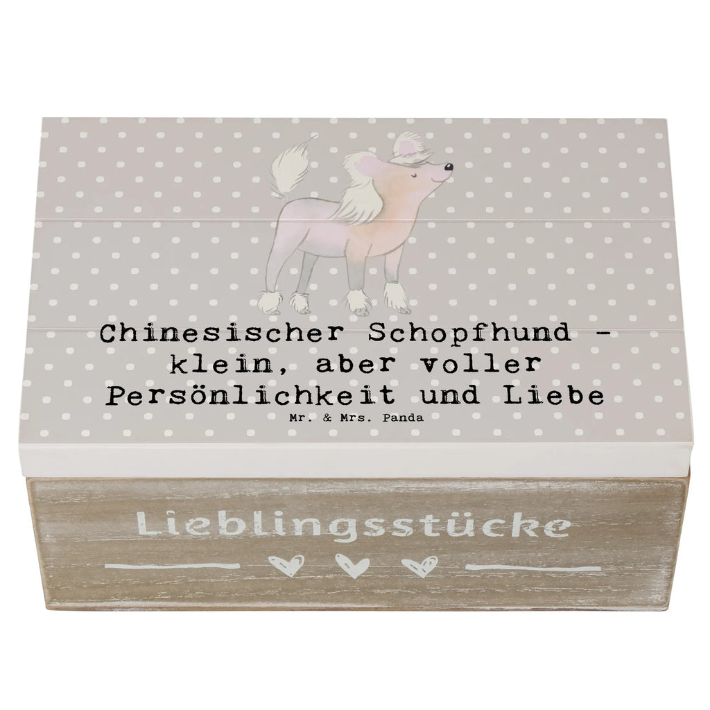 Holzkiste Chinesischer Schopfhund Liebe XXL, Dekokiste, Geschenkbox, Erinnerungskiste, Schatzkiste, Holzkiste, Schatulle, Geschenkdose, Erinnerungsbox, Truhe, Aufbewahrungsbox, Kiste, Hund, Hunderasse, Rassehund, Hundebesitzer, Geschenk, Tierfreund, Schenken, Welpe