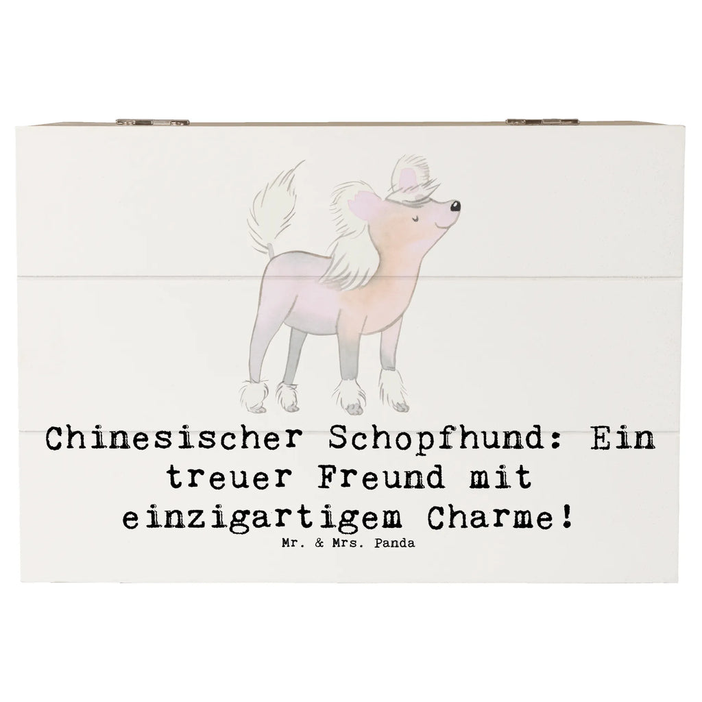 Holzkiste Chinesischer Schopfhund Charme Kiste, Schatzkiste, Aufbewahrungsbox, Holzkiste, Schatulle, Truhe, Geschenkdose, Dekokiste, XXL, Geschenkbox, Erinnerungsbox, Erinnerungskiste, Hund, Hunderasse, Rassehund, Hundebesitzer, Geschenk, Tierfreund, Schenken, Welpe