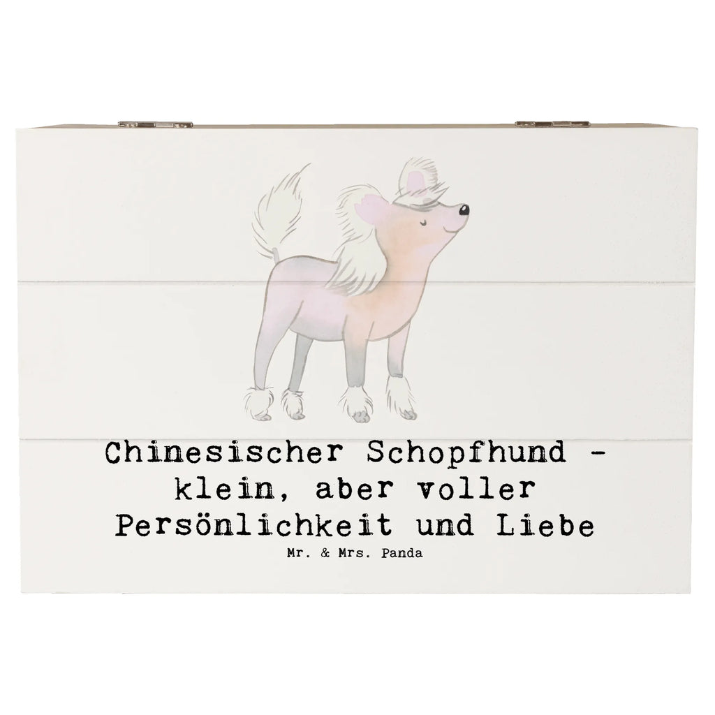 Holzkiste Chinesischer Schopfhund Liebe XXL, Dekokiste, Geschenkbox, Erinnerungskiste, Schatzkiste, Holzkiste, Schatulle, Geschenkdose, Erinnerungsbox, Truhe, Aufbewahrungsbox, Kiste, Hund, Hunderasse, Rassehund, Hundebesitzer, Geschenk, Tierfreund, Schenken, Welpe