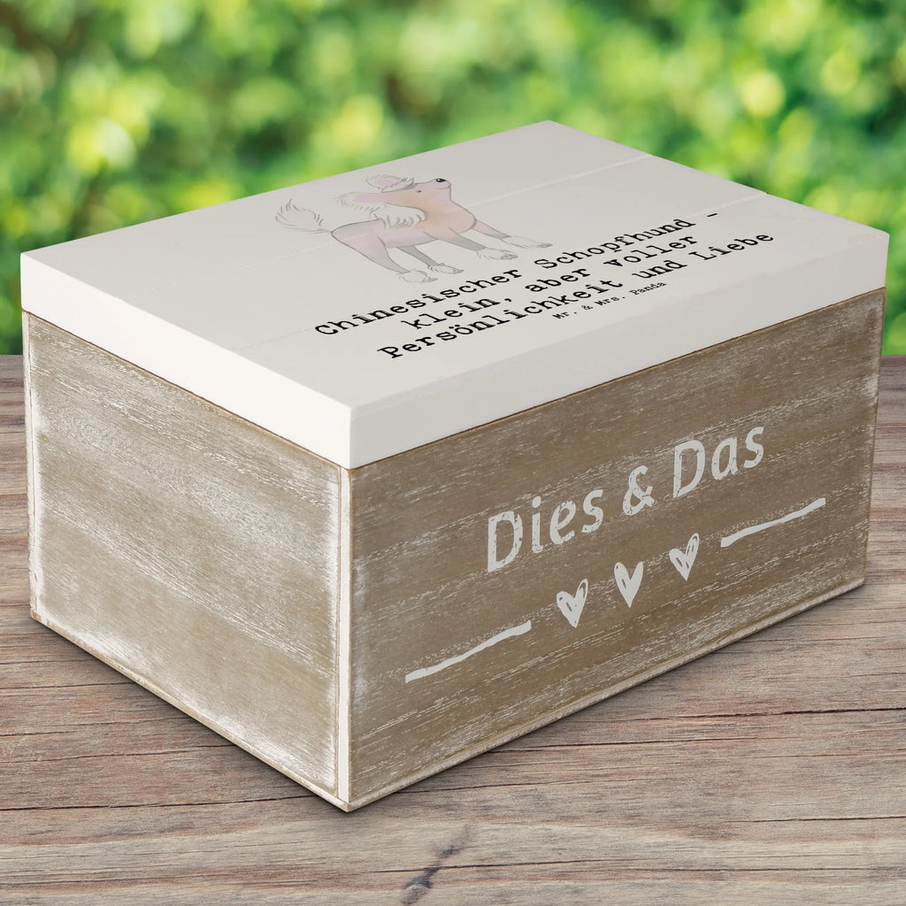 Holzkiste Chinesischer Schopfhund Liebe XXL, Dekokiste, Geschenkbox, Erinnerungskiste, Schatzkiste, Holzkiste, Schatulle, Geschenkdose, Erinnerungsbox, Truhe, Aufbewahrungsbox, Kiste, Hund, Hunderasse, Rassehund, Hundebesitzer, Geschenk, Tierfreund, Schenken, Welpe
