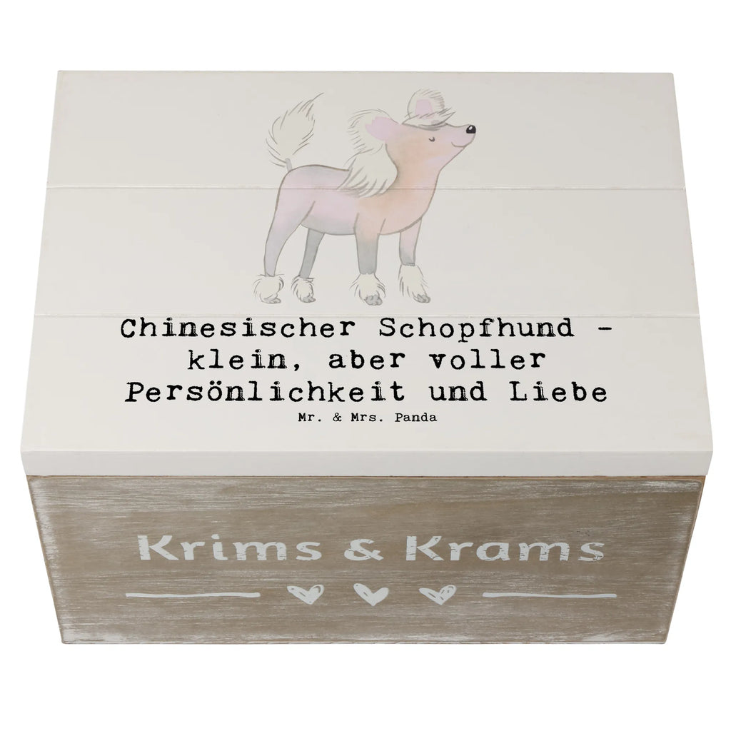 Holzkiste Chinesischer Schopfhund Liebe XXL, Dekokiste, Geschenkbox, Erinnerungskiste, Schatzkiste, Holzkiste, Schatulle, Geschenkdose, Erinnerungsbox, Truhe, Aufbewahrungsbox, Kiste, Hund, Hunderasse, Rassehund, Hundebesitzer, Geschenk, Tierfreund, Schenken, Welpe
